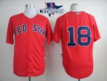Boston Red Sox #18 Shane Victorino Red Cool Base 2013 World Series Champions Patch Stitched MLB Jers Boston Red Sox #18 Shane Victorino Red Cool Base 2013 World Series Champions Patch Stitched MLB Jers