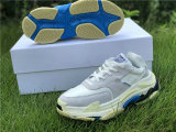 Authentic Balenciaga triple S white blue