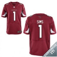 Nike Arizona Cardinals -1 Sims Jersey Red Elite Home Jersey