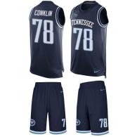 Titans -78 Jack Conklin Navy Blue Alternate Stitched NFL Limited Tank Top Suit Jersey