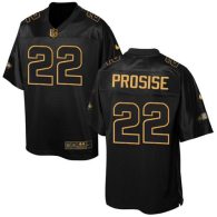Nike Seahawks -22 C J Prosise Black Stitched NFL Elite Pro Line Gold Collection Jersey