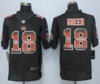 2015 New Nike Cincinnati Bengals -18 A J  Green Black Strobe Limited Jersey