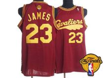 Mitchell and Ness Cleveland Cavaliers -23 LeBron James Red Throwback The Finals Patch Stitched NBA J Mitchell and Ness Cleveland Cavaliers -23 LeBron James Red Throwback The Finals Patch Stitched NBA J