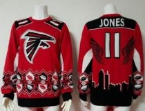 Nike Atlanta Falcons 11 Julio Jones Red Black Ugly Sweater Nike Atlanta Falcons 11 Julio Jones Red Black Ugly Sweater