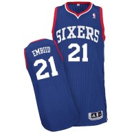 Revolution 30 Philadelphia 76ers -21 Joel Embiid Blue Stitched NBA Jersey