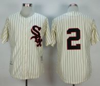 Mitchell And Ness 1959 Chicago White Sox -2 Nellie Fox Cream Stitched MLB Jersey