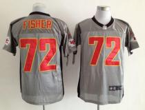 Nike Kansas City Chiefs #72 Eric Fisher Grey Shadow Men's Stitched NFL Elite Jersey Nike Kansas City Chiefs #72 Eric Fisher Grey Shadow Men's Stitched NFL Elite Jersey