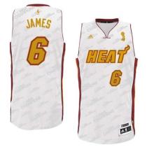 Miami Heat -6 LeBron James White Trophy Banner Fashion Swingman Stitched NBA Jersey Miami Heat -6 LeBron James White Trophy Banner Fashion Swingman Stitched NBA Jersey