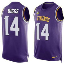 Nike Minnesota Vikings -14 Stefon Diggs Purple Team Color Stitched NFL Limited Tank Top Jersey Nike Minnesota Vikings -14 Stefon Diggs Purple Team Color Stitched NFL Limited Tank Top Jersey