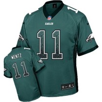 Nike Philadelphia Eagles -11 Carson Wentz Midnight Green Team Color Stitched NFL Elite Drift Fashion Nike Philadelphia Eagles -11 Carson Wentz Midnight Green Team Color Stitched NFL Elite Drift Fashion