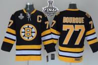 Boston Bruins Stanley Cup Finals Patch -77 Ray Bourque Black CCM Throwback Stitched NHL Jersey