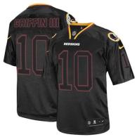 Nike Washington Redskins -10 Robert Griffin III Lights Out Black Men's Stitched NFL Elite Jersey