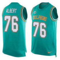 Nike Miami Dolphins -76 Branden Albert Aqua Green Team Color Stitched NFL Limited Tank Top Jersey Nike Miami Dolphins -76 Branden Albert Aqua Green Team Color Stitched NFL Limited Tank Top Jersey