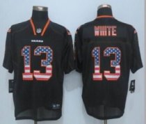 Nike Chicago Bears -13 Kevin White Black Stitched NFL Elite USA Flag Fashion Jersey Nike Chicago Bears -13 Kevin White Black Stitched NFL Elite USA Flag Fashion Jersey