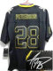 NEW Signed Elite Minnesota Vikings 28 Adrian Peterson Lights out Black