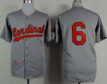 Mitchell And Ness 1956 St Louis Cardinals #6 Stan Musial Grey Stitched MLB Jersey Mitchell And Ness 1956 St Louis Cardinals #6 Stan Musial Grey Stitched MLB Jersey