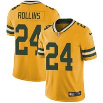 Nike Packers -24 Quinten Rollins Yellow Stitched NFL Limited Rush Jersey Nike Packers -24 Quinten Rollins Yellow Stitched NFL Limited Rush Jersey