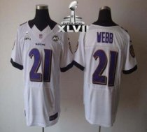 Nike Ravens -21 Lardarius Webb White Super Bowl XLVII Stitched NFL Elite Jersey Nike Ravens -21 Lardarius Webb White Super Bowl XLVII Stitched NFL Elite Jersey