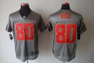 Nike San Francisco 49ers #80 Jerry Rice Grey Shadow Men‘s Stitched NFL Elite Jersey