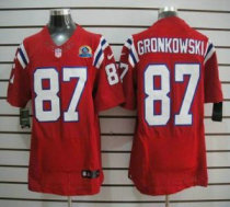 Nike Patriots -87 Rob Gronkowski Red Alternate With Hall of Fame 50th Patch Stitched NFL Elite Jerse Nike Patriots -87 Rob Gronkowski Red Alternate With Hall of Fame 50th Patch Stitched NFL Elite Jerse