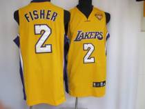 Los Angeles Lakers -2 Derek Fisher Stitched Yellow Final Patch NBA Jersey Los Angeles Lakers -2 Derek Fisher Stitched Yellow Final Patch NBA Jersey