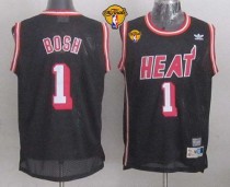 Miami Heat -1 Chris Bosh Black Hardwood Classics Nights Finals Patch Stitched NBA Jersey Miami Heat -1 Chris Bosh Black Hardwood Classics Nights Finals Patch Stitched NBA Jersey