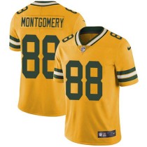 Nike Packers -88 Ty Montgomery Yellow Stitched NFL Limited Rush Jersey Nike Packers -88 Ty Montgomery Yellow Stitched NFL Limited Rush Jersey