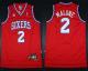 Throwback Philadelphia 76ers -2 Malone Red Stitched NBA Jersey