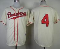 Milwaukee Brewers -4 Paul Molitor Cream 1948 Turn Back The Clock Stitched MLB Jersey