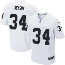 Nike Oakland Raiders #34 Bo Jackson White Men's Stitched NFL Elite Jersey Nike Oakland Raiders #34 Bo Jackson White Men's Stitched NFL Elite Jersey
