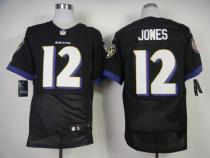 Nike Ravens -12 Jacoby Jones Black Alternate Men's Stitched NFL New Elite Jersey Nike Ravens -12 Jacoby Jones Black Alternate Men's Stitched NFL New Elite Jersey