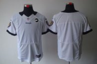 Nike Ravens Blank White With Art Patch Men Stitched NFL Elite Jersey