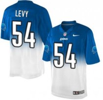 Nike Lions -54 DeAndre Levy Blue White Stitched NFL Elite Fadeaway Fashion Jersey Nike Lions -54 DeAndre Levy Blue White Stitched NFL Elite Fadeaway Fashion Jersey