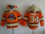 Pittsburgh Pirates #34 A J  Burnett Orange Sawyer Hooded Sweatshirt MLB Hoodie