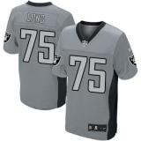 Nike Oakland Raiders #75 Howie Long Grey Shadow Men's Stitched NFL Elite Jersey