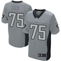 Nike Oakland Raiders #75 Howie Long Grey Shadow Men's Stitched NFL Elite Jersey Nike Oakland Raiders #75 Howie Long Grey Shadow Men's Stitched NFL Elite Jersey
