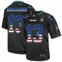 Nike Panthers -13 Kelvin Benjamin Black With 20TH Season Patch Stitched USA Flag Fashion Jersey Nike Panthers -13 Kelvin Benjamin Black With 20TH Season Patch Stitched USA Flag Fashion Jersey
