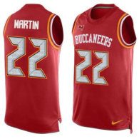 Nike Buccaneers -22 Doug Martin Red Team Color Stitched NFL Limited Tank Top Jersey