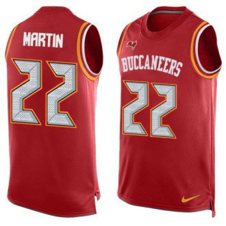 Nike Buccaneers -22 Doug Martin Red Team Color Stitched NFL Limited Tank Top Jersey