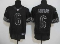 Nike Bears -6 Jay Cutler Black Shadow Stitched NFL Elite Jersey