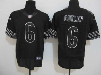 Nike Bears -6 Jay Cutler Black Shadow Stitched NFL Elite Jersey