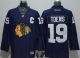 Chicago Blackhawks -19 Jonathan Toews Navy Blue Denim Stitched NHL Jersey