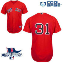 Boston Red Sox #31 Jon Lester Red Cool Base 2013 World Series Champions Patch Stitched MLB Jersey Boston Red Sox #31 Jon Lester Red Cool Base 2013 World Series Champions Patch Stitched MLB Jersey