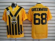 Nike Pittsburgh Steelers #68 LC Greenwood Gold 1933s Throwback Men's Stitched NFL Elite Jersey