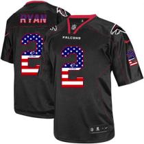 Nike Falcons -2 Matt Ryan Black Men's Stitched NFL Elite USA Flag Fashion Jersey Nike Falcons -2 Matt Ryan Black Men's Stitched NFL Elite USA Flag Fashion Jersey