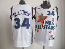 Houston Rockets -34 Hakeem Olajuwon White All Star 1995 Stitched NBA Jersey Houston Rockets -34 Hakeem Olajuwon White All Star 1995 Stitched NBA Jersey