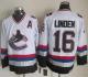 Vancouver Canucks -16 Trevor Linden White Black CCM Throwback Stitched NHL Jersey
