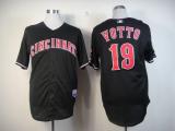 Cincinnati Reds -19 Joey Votto Black Stitched MLB Jersey