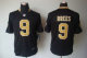 Nike Saints -9 Drew Brees Black Team Color Stitched NFL Limited Jersey
