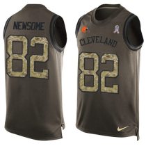 Nike Browns -82 Ozzie Newsome Green Stitched NFL Limited Salute To Service Tank Top Jersey Nike Browns -82 Ozzie Newsome Green Stitched NFL Limited Salute To Service Tank Top Jersey